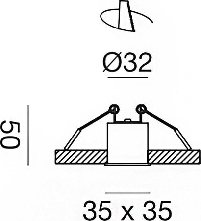 Faretto-incasso-nero-alluminio-Gea-Led-GFA1093N-LED-4000K-250LM-spot-quadrato-moderno-led-integrato
