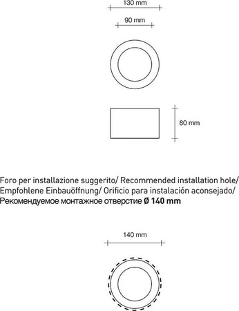 Faretto-incasso-Sforzin-Illuminazione-DORIDE-T353-GU10-LED-IP44-moderno-gesso-lampada-soffitto