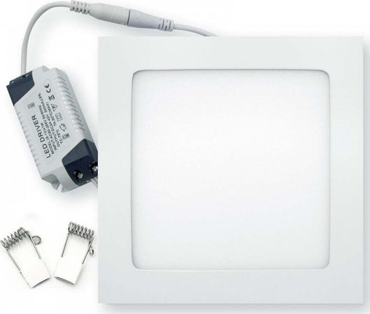 Faretto Led 12 Watt Pannello Incasso quadrato 860LM Luce calda 3200k Illuminazione/Illuminazione per interni/Luci da incasso Zencoccostore - Formia, Commerciovirtuoso.it