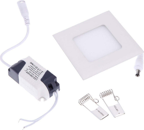 Faretto Led 3 Watt Pannello Incasso quadrato 180LM Luce fredda 6000k Illuminazione/Illuminazione per interni/Luci da incasso Zencoccostore - Formia, Commerciovirtuoso.it