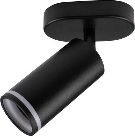 Faretto-Orientabile-Da-Soffitto-Parete-Applique-Portafaretto-Attacco-Gu10-Nero