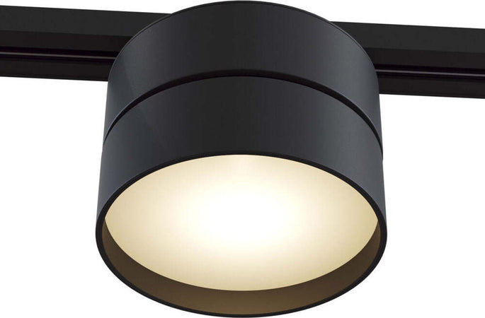 Faretto-Per-Binario-Tondo-Onda-In-Metallo-18W-Nero-1-Luce-Calda
