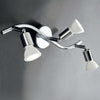 Faretto-spot-moderno-Illuminando-PINO-3-LED-lampada-parete-soffitto-metallo-cromato-orientabile-interno-GU10-21W-3000°K