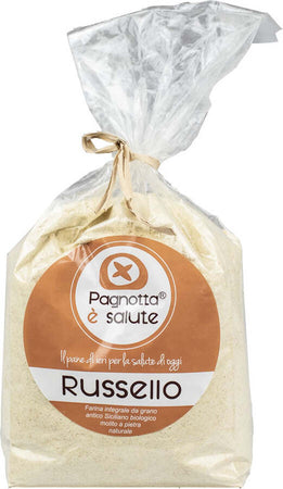 Farina Integrale Biologica Di Grano Antico Siciliano Biologico Russello Farina Macinata a Pietra Naturale Farina Bio per Pani Rustici, Focacce, Pizze, Grissini E Frolle. Alimentari e cura della casa/Preparati da cucina e da forno/Farine/Farine di grano e frumento Pagnotta è Salute - Milazzo, Commerciovirtuoso.it