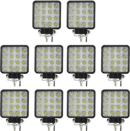 Faro-A-Led-Supplementare-Per-Auto-Barca-Camion-Set-Da-10pz-48w-Lampada-12-24v