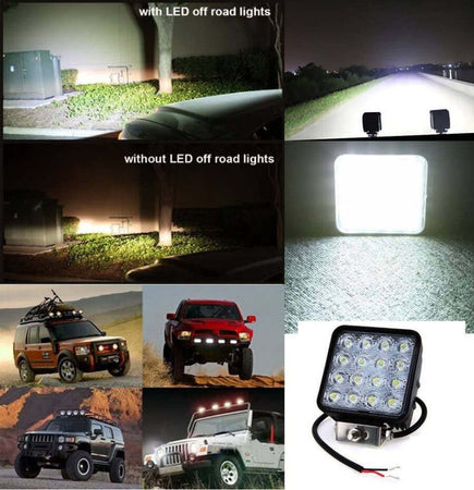 Faro-A-Led-Supplementare-Per-Auto-Barca-Camion-Set-Da-10pz-48w-Lampada-12-24v