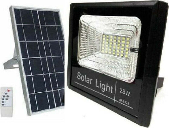 FARO-ENERGIA-25W-SOLARE-LED-CON-PANNELLO-FARETTO-CREPUSCOLARE-+-TELECOMANDO