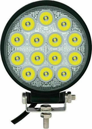 Faro Faretto 42W 14 LED Rotondo per AUTO JEEP BARCA 12V IP67 Illuminazione/Illuminazione per esterni/Proiettori Zencoccostore - Formia, Commerciovirtuoso.it