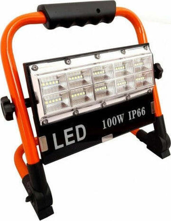 Faro-Faretto-Led-100w-Batteria-Ricaricabile-Torcia-Da-Lavoro-8505-smd-Emergenza