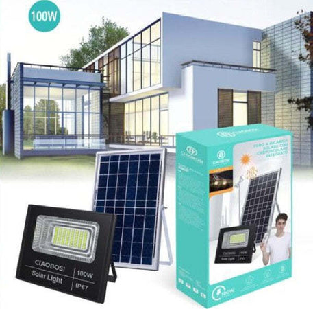 Faro-Faretto-Led-Pannello-Solare-Fotovoltaico-Ip67-100w-Con-Telecomando-Led-8193