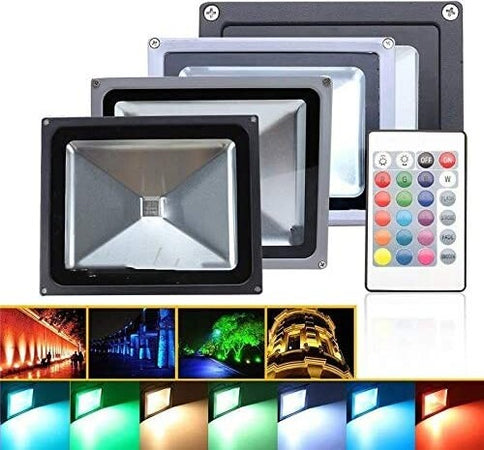 Faro Faretto LED RGB Esterno IP65 10W 20W 30W 50 Watt Multicolore + Telecomando Illuminazione/Illuminazione per esterni/Proiettori Zencoccostore - Formia, Commerciovirtuoso.it