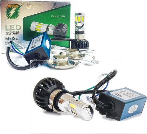 Faro-Lampada-Led-H4-H6-6-Kit-Per-Moto-Motocicletta-35w-Watt-Mod.-M02e-3500-Lmn