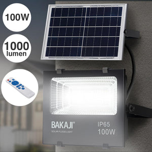 Faro-LED-100W-Pannello-Solare-Luce-Esterno-Alta-Luminosita-1000lm-+-Telecomando