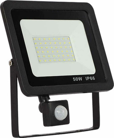 Faro LED 50W Faretto Slim Con Sensore Movimento PIR luce fredda 6000k IP66 Illuminazione/Illuminazione per esterni/Proiettori Zencoccostore - Formia, Commerciovirtuoso.it