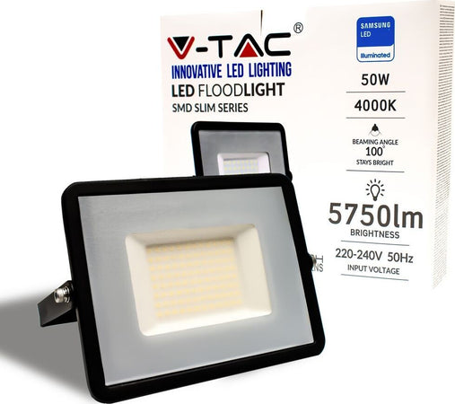 FARO LED FLOODLIGHT 50W SMD SLIM IP65 CHIP SAMSUNG NERO Illuminazione/Illuminazione per esterni/Proiettori Zencoccostore - Formia, Commerciovirtuoso.it