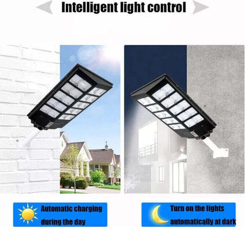 Faro-Led-Lampione-Stradale-Con-Pannello-Solare-1000-W-Crepuscolare-Con-Staffa