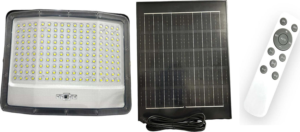 FARO-LED-PANNELLO-SOLARE-nero-200W-400W-600W-800W-1000W-CREPUSCOLARE-ip65-80lm/W
