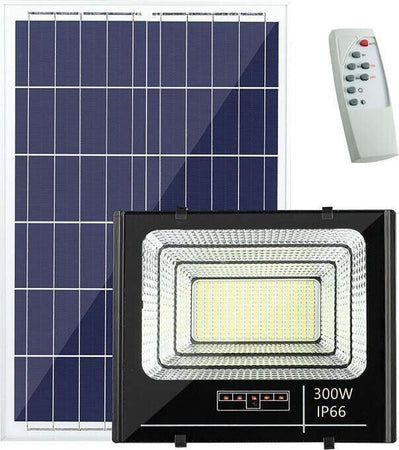 FARO-LED-SMD-PANNELLO-SOLARE-SENSORE-CREPUSCOLARE-300W-LUCE-FREDDA-6500K-IP66-LM