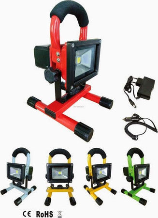 Faro Ricaricabile Faretto Impermeabile Led Luce Bianca Emergenza Portatile Illuminazione/Illuminazione per esterni/Proiettori Trade Shop italia - Napoli, Commerciovirtuoso.it