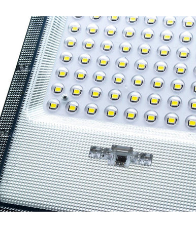Faro Solare Led 120 W Ip65 Sensore Crepuscolare Faretto Dimmerabile Telecomando