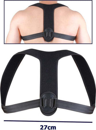 Fascia-A-Bretelle-Posturale-Schiena-Supporto-Regolabile-Tutore-Lombare-Nero
