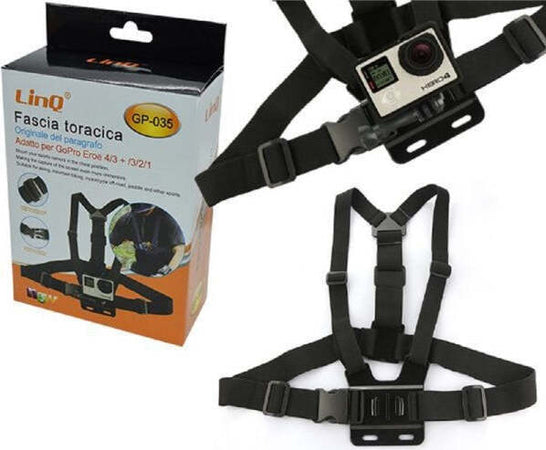 Fascia-Gopro-Hero-4/3+/3/2/1-Supporto-Torace-Cintura-Corpo-Fibbia-Cinghia-Gp-035
