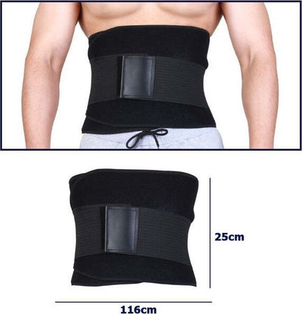 Fascia-Posturale-Schiena-Supporto-Regolabile-A-Strappo-Tutore-Lombare-Nero