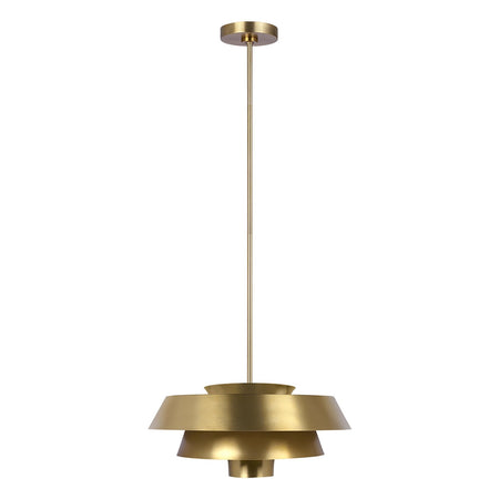 Sospensione Contemporanea Brisbin Acciaio Ottone Brunito 1 Luce E27
