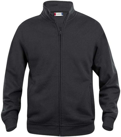 Felpa Basic Cardigan Nero Giacca in Felpa con Zip Intera e Tasche Uomo