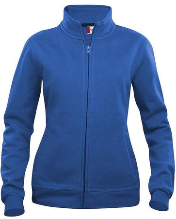 Felpa Basic Cardigan Royal Azzurro Giacca in Felpa con Zip Intera e Tasche Donna