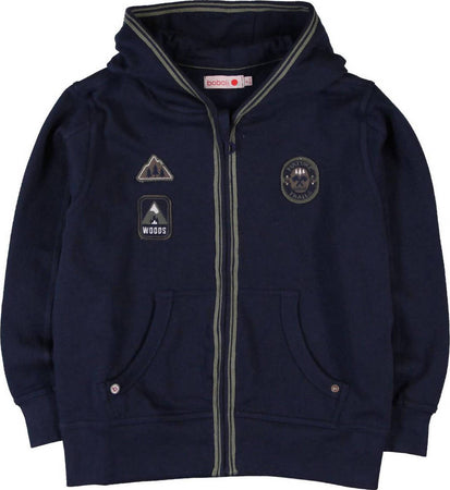 Felpa Bimbo Blu con Cappuccio Full Zip Felpa 100% Cotone Blu Scura Bambino con Tasca Frontale felpa bambino Piccole Canaglie - Tropea, Commerciovirtuoso.it
