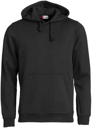 Felpa Clique Basic Nero con Cappuccio Tascone a Marsupio