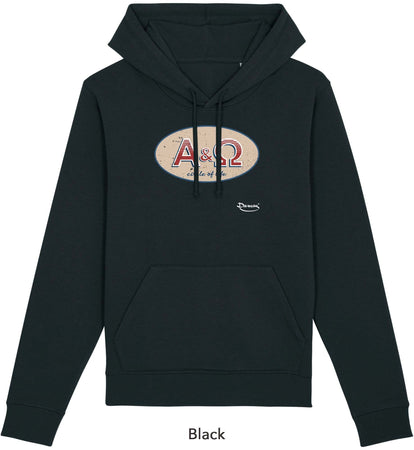 Felpa da Uomo con Cappuccio Stampa "Alfa e Omega" Hoodie DREAMERS Brand
