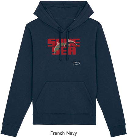 Felpa da Uomo con Cappuccio Stampa "Save Sea" Hoodie DREAMERS Brand