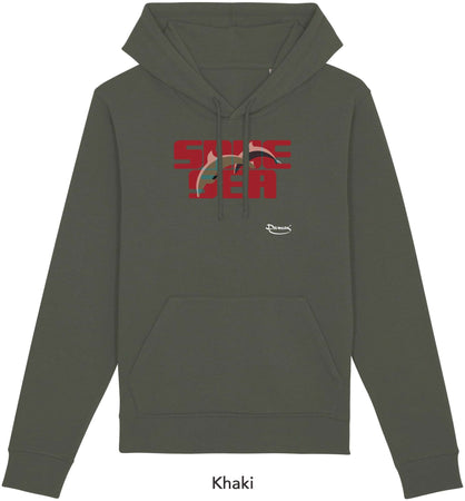 Felpa da Uomo con Cappuccio Stampa "Save Sea" Hoodie DREAMERS Brand