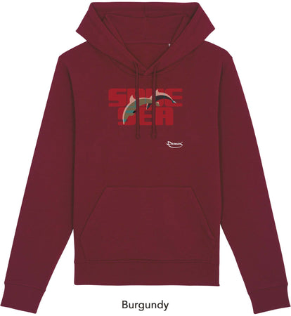 Felpa da Uomo con Cappuccio Stampa "Save Sea" Hoodie DREAMERS Brand