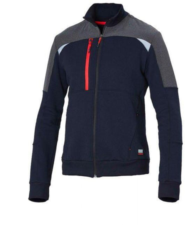 Felpa Finder Blu Siggi Zip Intera Felpa da Lavoro con zip e Tasche da Lavoro