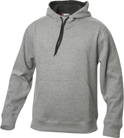 Felpa Uomo con Cappuccio Clique Carmel Grigio Melange Tasca a Marsupio Invernale