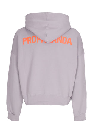 PROPAGANDA Felpa Cappuccio Corta Donna W Woman Logo Croptop Hoodie Dusk da donna