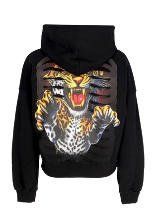 PROPAGANDA Felpa Cappuccio Corta Donna W Women Ribs Assault Croptop Hoodie Black da donna