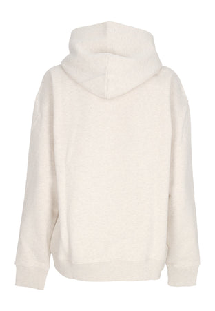 Tommy Hilfiger Felpa Cappuccio Donna Relax Melange Flag Hoodie Ancient White Melange da donna