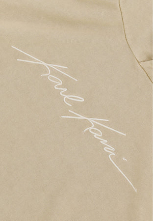 KARL KANI Felpa Cappuccio Uomo Autograph Heavy Os Hoodie Sand da uomo