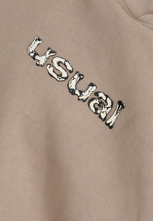 USUAL Felpa Cappuccio Uomo Bones Hoodie Black da uomo