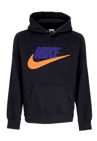 Nike Felpa Cappuccio Uomo Club Futura Hoodie Black/black da uomo