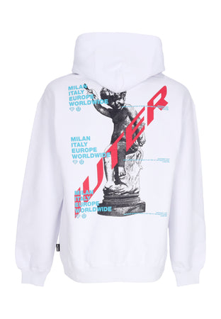 IUTER Felpa Cappuccio Uomo Cupido Hoodie White da uomo