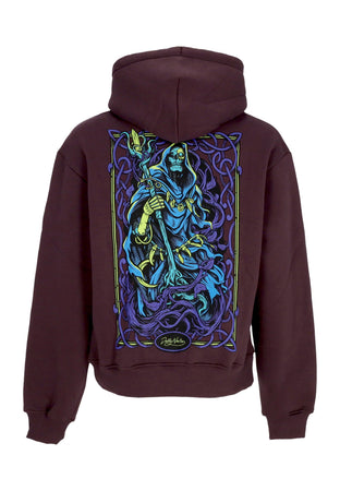 DOLLY NOIRE Felpa Cappuccio Uomo Cyber Druid Hoodie Purple Dust da uomo