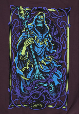 DOLLY NOIRE Felpa Cappuccio Uomo Cyber Druid Hoodie Purple Dust da uomo