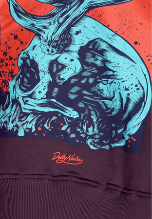 DOLLY NOIRE Felpa Cappuccio Uomo Domain Of Nature Hoodie Purple Dust da uomo