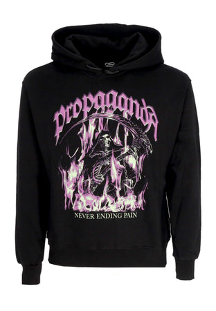 PROPAGANDA Felpa Cappuccio Uomo Drag Hoodie Black da uomo