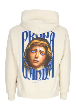 PROPAGANDA Felpa Cappuccio Uomo Grace Hoodie Bone da uomo